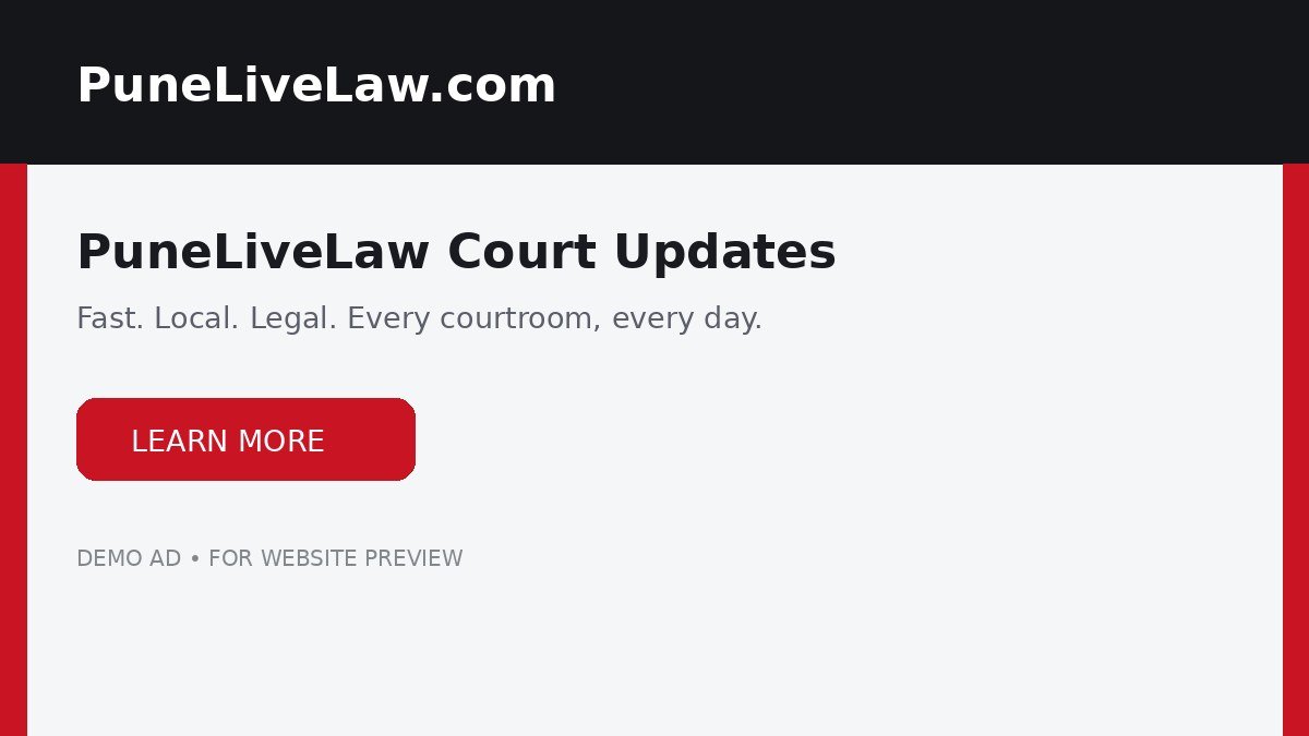 PuneLiveLaw demo advertisement