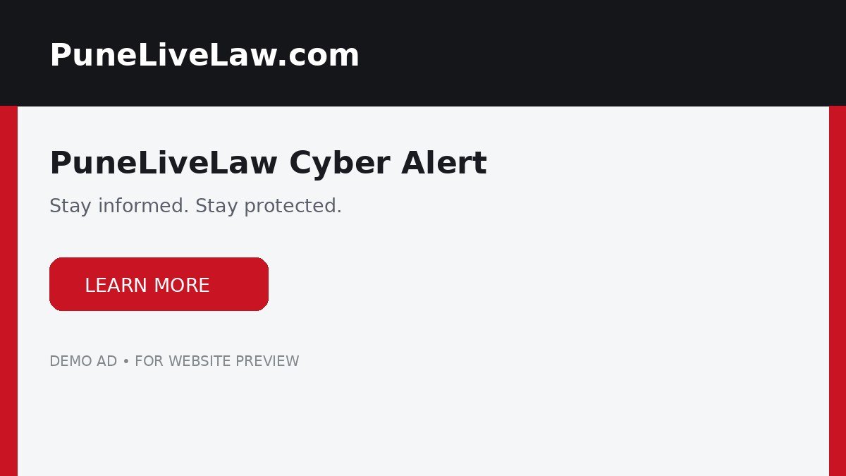 PuneLiveLaw demo advertisement